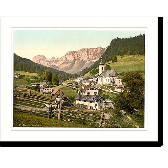 Historic Print, Ramsau general view Upper Bavaria Germany, 18" x 24"