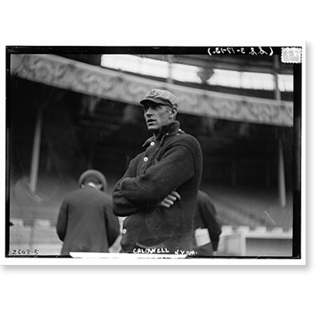 Historic Print, Ray Caldwell, New York AL, at Polo Grounds, NY