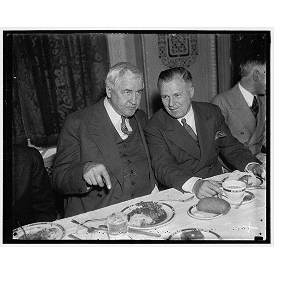 Historic Print, At Rayburn luncheon. Washington, D.C., Jan. 9. No doubt, this conversation was along monetary lines: Jesse Jones, Chairman of the R.F.C. and J.F.T. O'Connor, Comptroller...18" x 24"