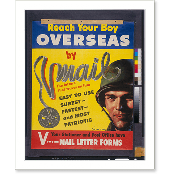 Historic Print, Reach your boy overseas by V-mail.Schlaikier., 18" x 24"