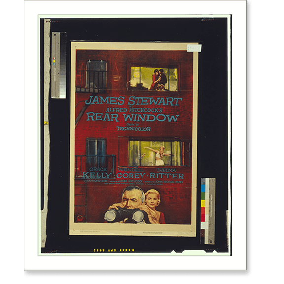 Historic Print, Rear window, 18" x 24"