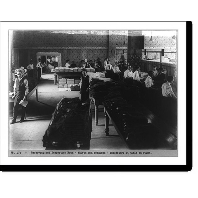 Historic Print, Receiving and inspection room shirts and bedsacks