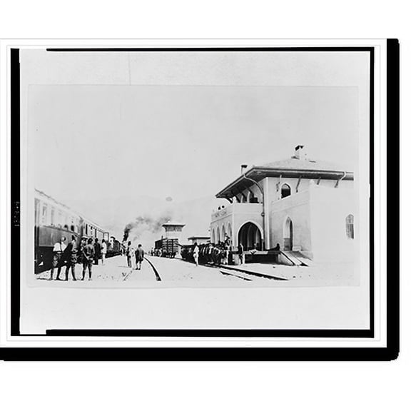 Historic Print, Reception at Bagtche [i.e., Baçhe] by Turkish troops just before starting up grade over Amanus [i.e., Amanos] range, 18" x 24"