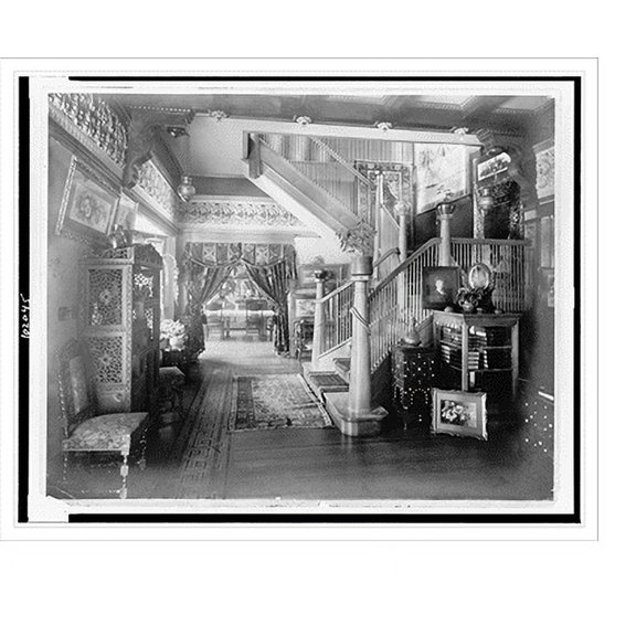 Historic Print, [Reception hall, residence of Paul De Longpre], 16" x 20"