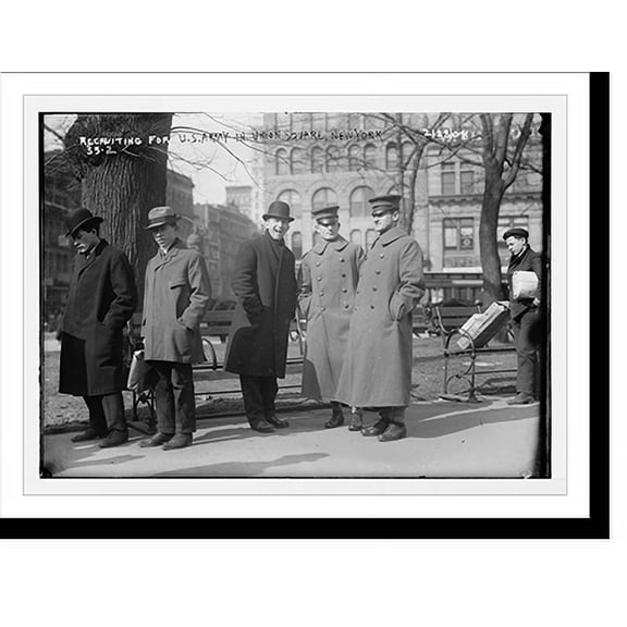 Historic Print, Recruiting for U.S. Army in Union Square, New York, 16" x 20"