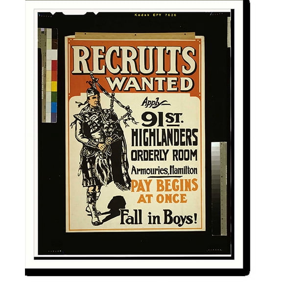 Historic Print, Recruits wanted. fall in boys!, 18" x 24"