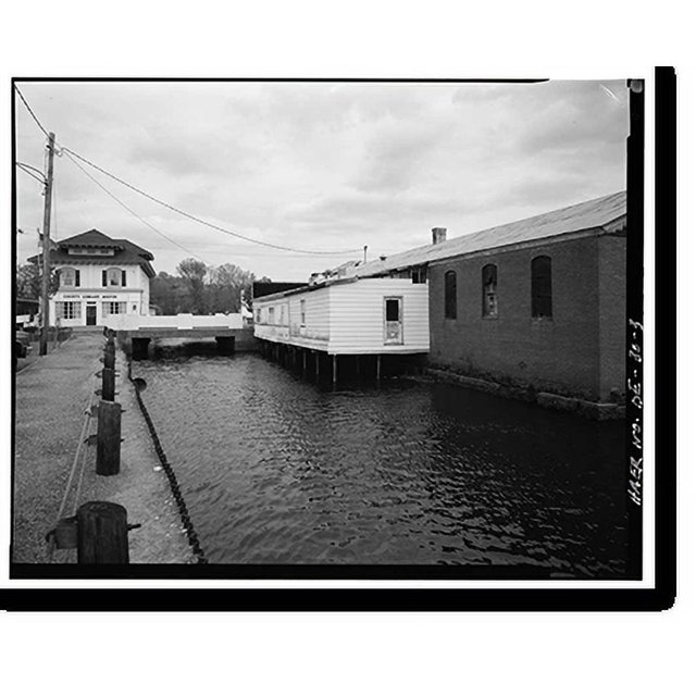 Historic Print, Red Bridge, Spanning Broadkill River at Union Street