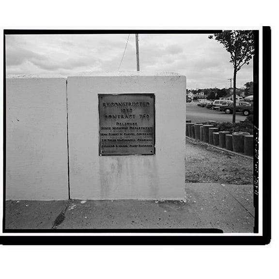 Historic Print, Red Bridge, Spanning Broadkill River at Union Street (State Ro, Milton, Sussex County, DE - 7, 18" x 24"