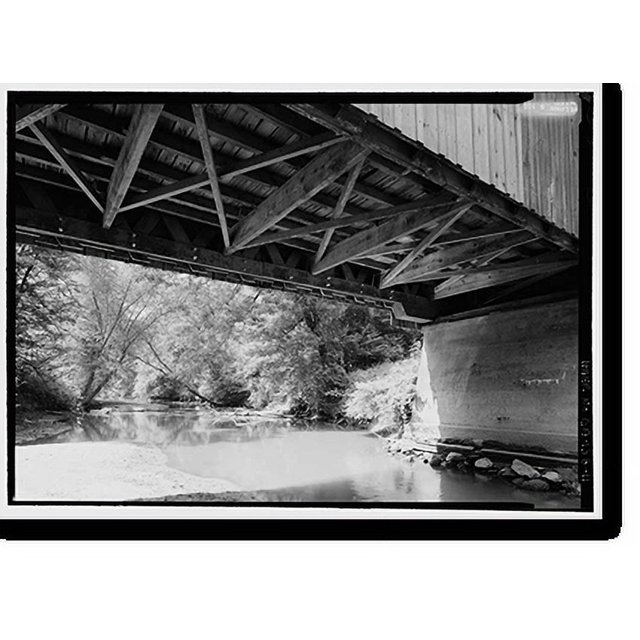 Historic Print, Red Oak Creek Bridge, Spanning (Big) Red Oak Creek