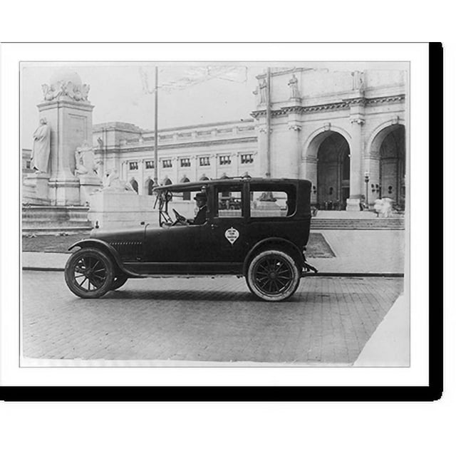 Historic Print, Red Top taxicab near Union Station, Washington, D.C