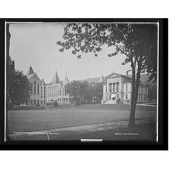 Historic Print, Redpath library & museum, McGill University, Montreal - 3, 18" x 24"