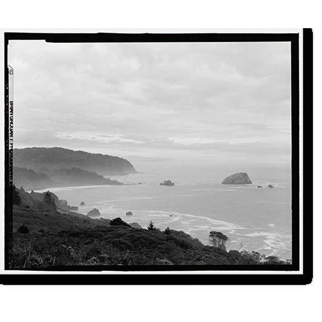 Historic Print, Redwood National & State Parks Roads, California coast