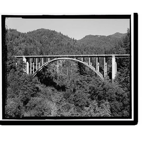 Historic Print, Redwood National & State Parks Roads, California coast from Crescent City to Trinidad, Crescent City, Del Norte County, CA - 3, 18" x 24"