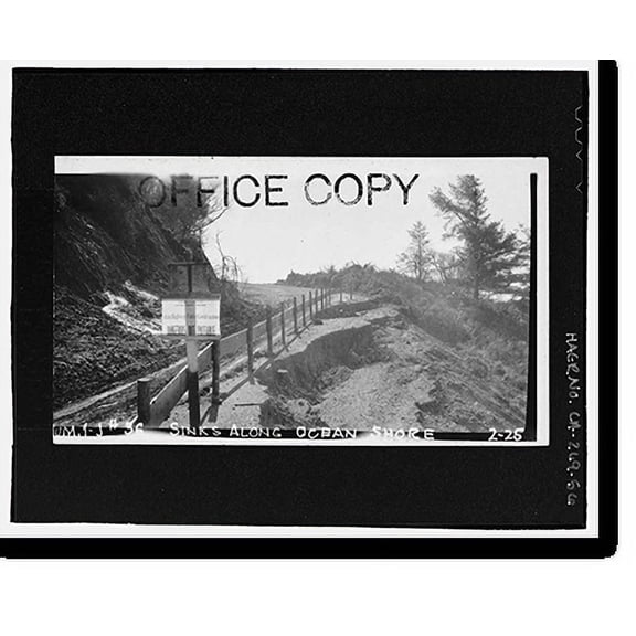 Historic Print, Redwood National & State Parks Roads, California coast from Crescent City to Trinidad, Crescent City, Del Norte County, CA - 56, 18" x 24"