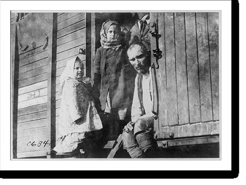 Historic Print, Refugees in Siberia unable to find places to live