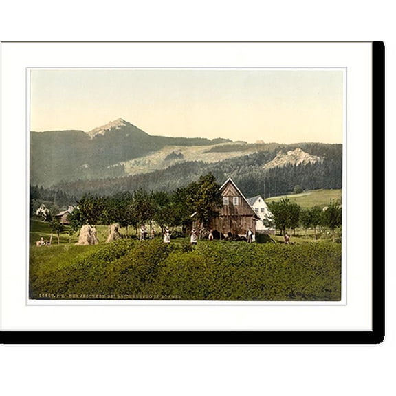 Historic Print, Reichenberg the Jeschken Bohemia Austro-Hungary, 16" x 20"
