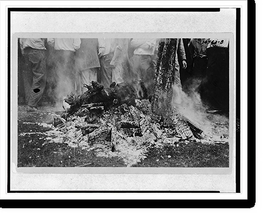 Historic Print, [Remains of Jesse Washington's burned body and cinders