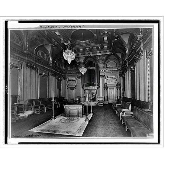 Historic Print, [Renaissance Lodge Room in Masonic Temple, New York City], 18" x 24"