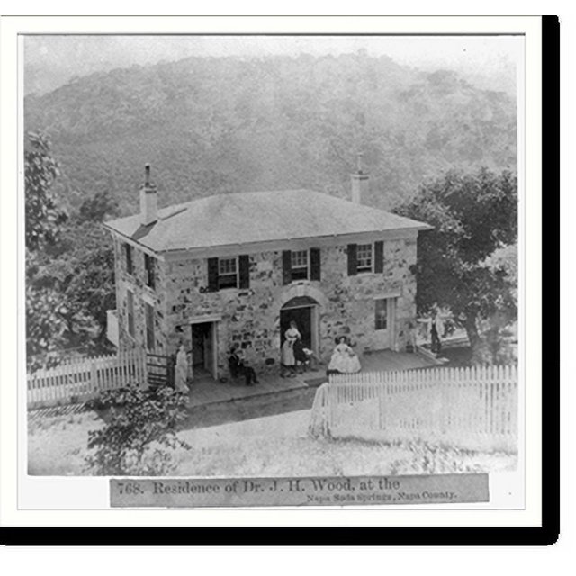 Historic Print, Residence of Dr J.H. Wood, at the Napa Soda Springs