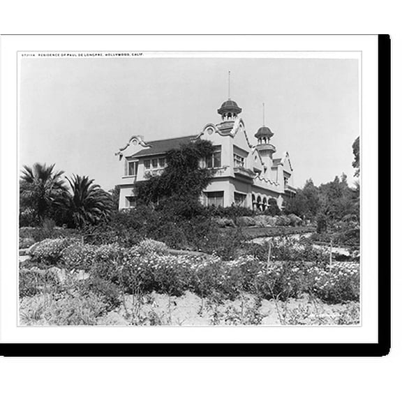 Historic Print, Residence of Paul de Longpre, Hollywood, Calif., 18" x 24"