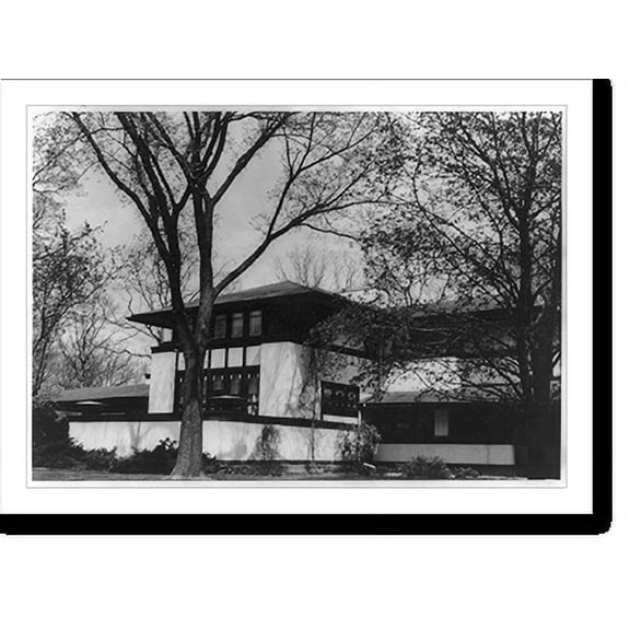 Historic Print, Residence of W.W. Willitts, Highland Park, Ill. Frank Lloyd Wright, architect, 18" x 24"