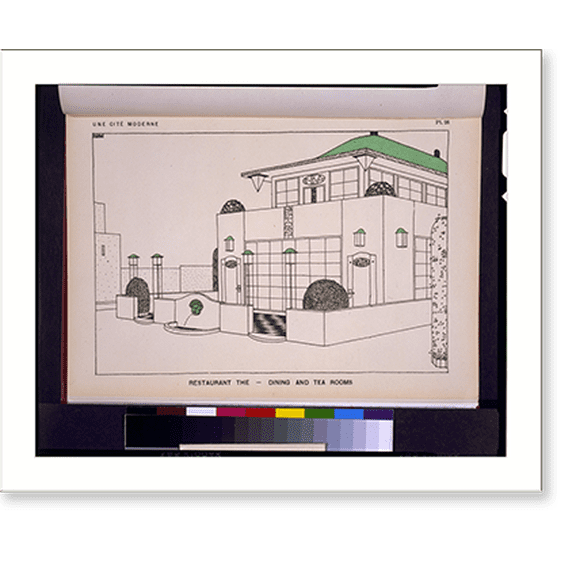 Historic Print, Restaurant thé - dining and tea rooms.RMS., 16" x 20"