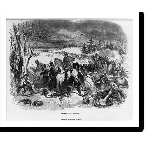 Historic Print, Retreat from Moscow, 18" x 24"