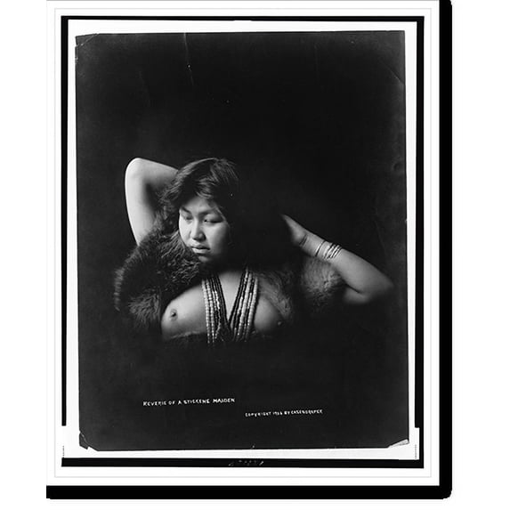 Historic Print, Reverie of a Stickene maiden, 18" x 24"