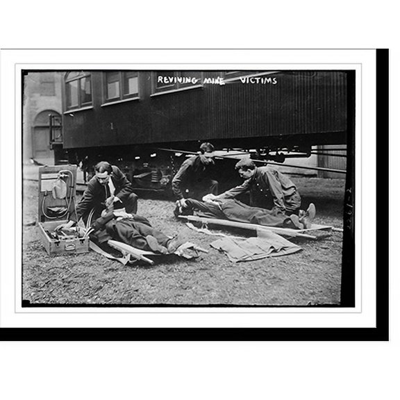 Historic Print, Reviving mine victims, 16" x 20"