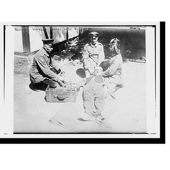 Historic Print, Reviving wounded Gers. with Pulmotor, 16" x 20"
