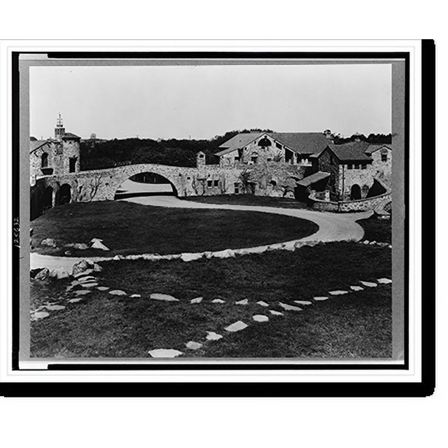 Historic Print, Rhode Island. Newport. A.C. James home, Suprise Valley