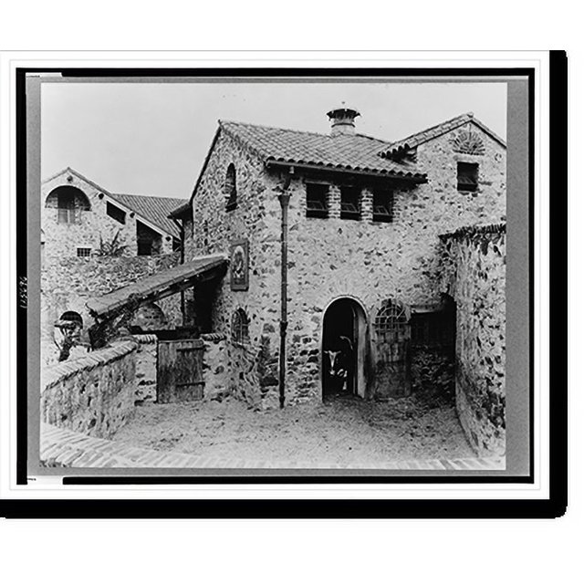 Historic Print, Rhode Island, Newport. A.C. James home, Suprise Valley