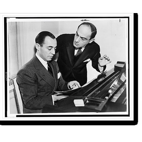 Historic Print, [Richard Rodgers seated at piano with Lorenz Hart on right].World Telegram photo., 16" x 20"