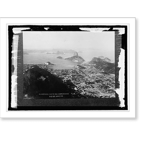 Historic Print, Rio de Janiero, Brazil, 16" x 20"