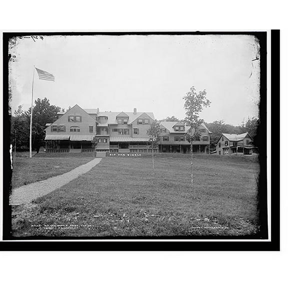 Historic Print, Rip Van Winkle House, Pine Hill, Catskill Mountains, N.Y., 16" x 20"