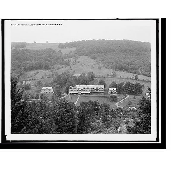 Historic Print, Rip Van Winkle House, Pine Hill, Catskill Mts., N.Y., 16" x 20"