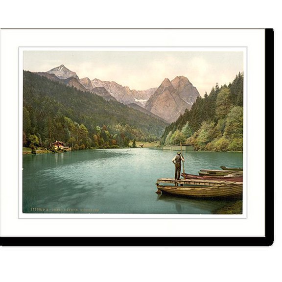 Historic Print, Rissersee general view Upper Bavaria Germany, 16" x 20"