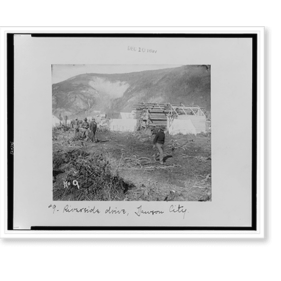 Historic Print, Riverside Drive, Dawson City, 16" x 20"