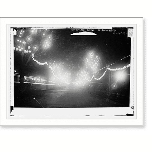 Historic Print, Riverside Drive Illuminated, 18" x 24"