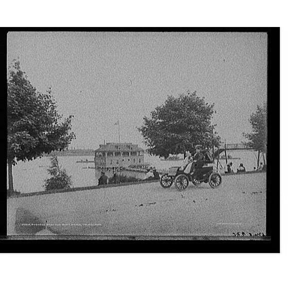 Historic Print, Riverside Park and boat house, Toledo, Ohio, 16" x 20"