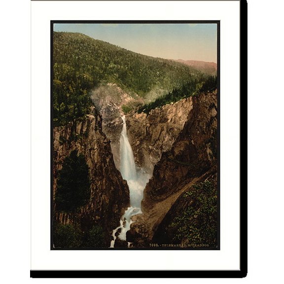 Historic Print, Rjukanfos Telemarken (i.e Telemark) Norway, 16" x 20"