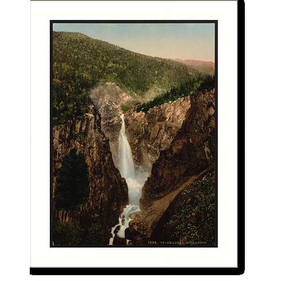 Historic Print, Rjukanfos Telemarken (i.e Telemark) Norway, 18" x 24"