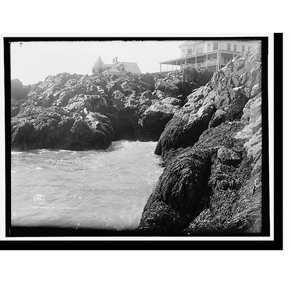 Historic Print, Roaring Rock, York Beach, Me., 18" x 24"