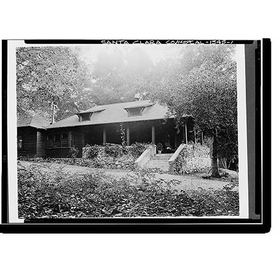 Historic Print, Robert Louis Stevenson Ranch House, Redwood Retreat Road, Gilroy vicinity, Santa Clara County, CA, 16" x 20"