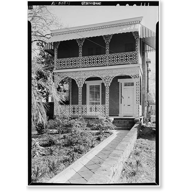 Historic Print, Robert S. Bunker House, 157 Monroe Street (moved to 201