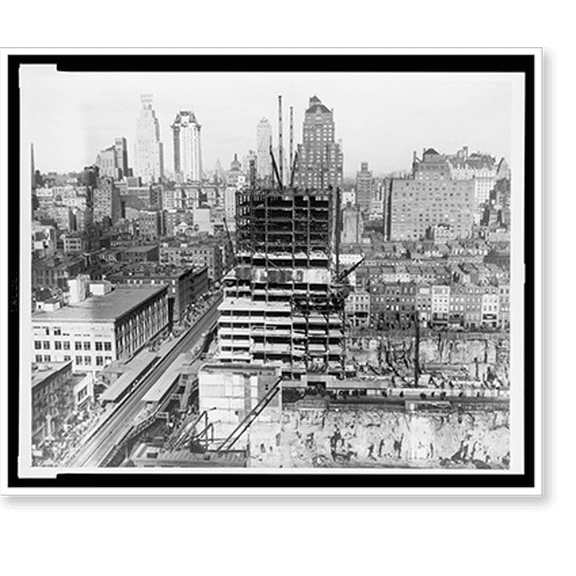 Historic Print, Rockefeller Center, New York, 16" x 20"