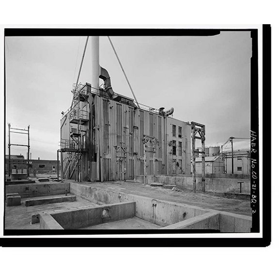 Historic Print, Rocky Mountain Arsenal, Acetylene Scrubbing Building-Product Development Laboratory, 700 feet South of December Seventh Avenue; 1030 fe, Commerce City, Adams County, CO - 2, 18" x 24"