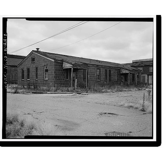 Historic Print, Rocky Mountain Arsenal, Administration-Laboratory- Change House-Bomb Rail, 420 feet South of December Seventh Avenue; 530 fee, Commerce City, Adams County, CO - 2, 18" x 24"