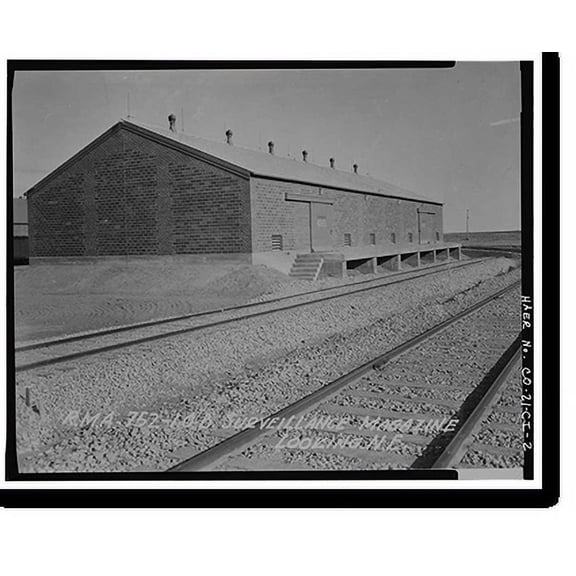 Historic Print, Rocky Mountain Arsenal, Carpentry Shop-Surveillance Magazine, 1075 feet South of December Seventh Avenue; 2540 f, Commerce City, Adams County, CO - 2, 16" x 20"