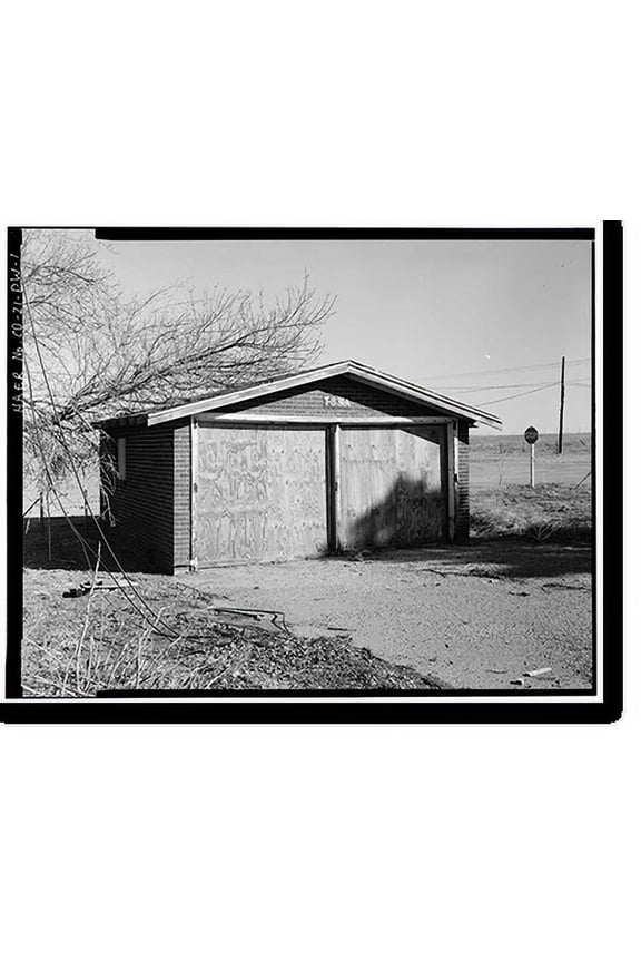 Historic Print, Rocky Mountain Arsenal, Garage, 70 feet south of Eighth Street; 50 feet west of D, Commerce City, Adams County, CO, 18" x 24"
